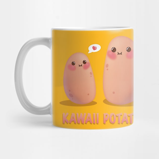 Cute Kawaii Potato Family by Irene Koh Studio